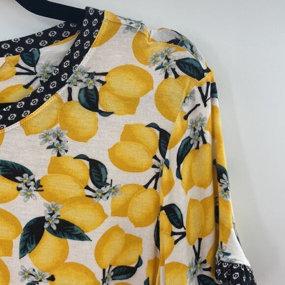 3For$20 Secret Treasures Lounge Lemon Theme Top size Medium - Picture 3 of 6